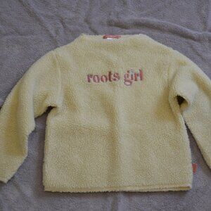 White fleece Roots Long sleeve top